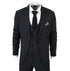 Mens IM1 Classic Plain Black 3 Piece Suit - Upperclass Fashions 