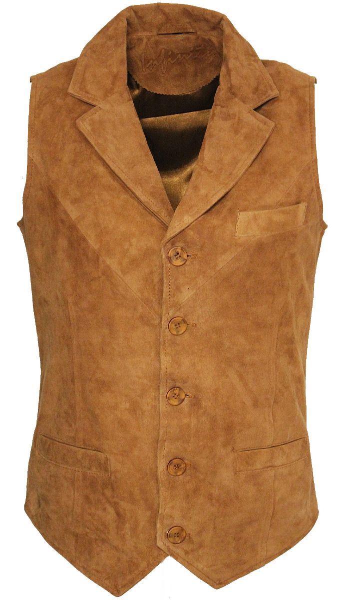 Mens Smooth Suede Leather Waistcoat-Gillingham