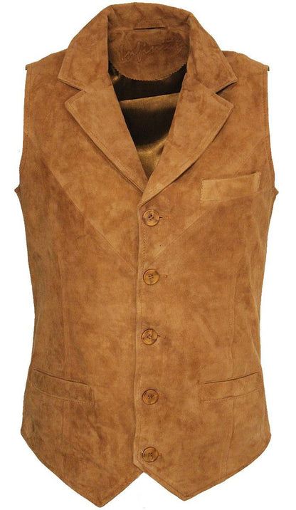 Mens Smooth Suede Leather Waistcoat-Gillingham