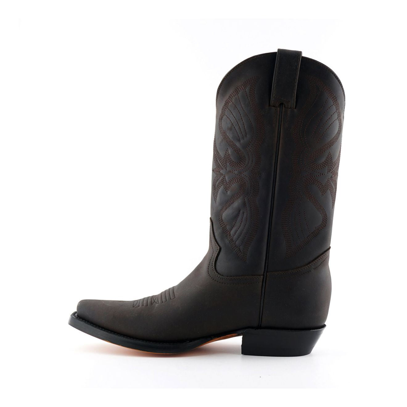 Grinders Mens Brown Cowboy Leather Boots- Louisiana