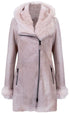 Ladies Suede Merino Hooded Sheepskin Coat-Ringwood - Upperclass Fashions 