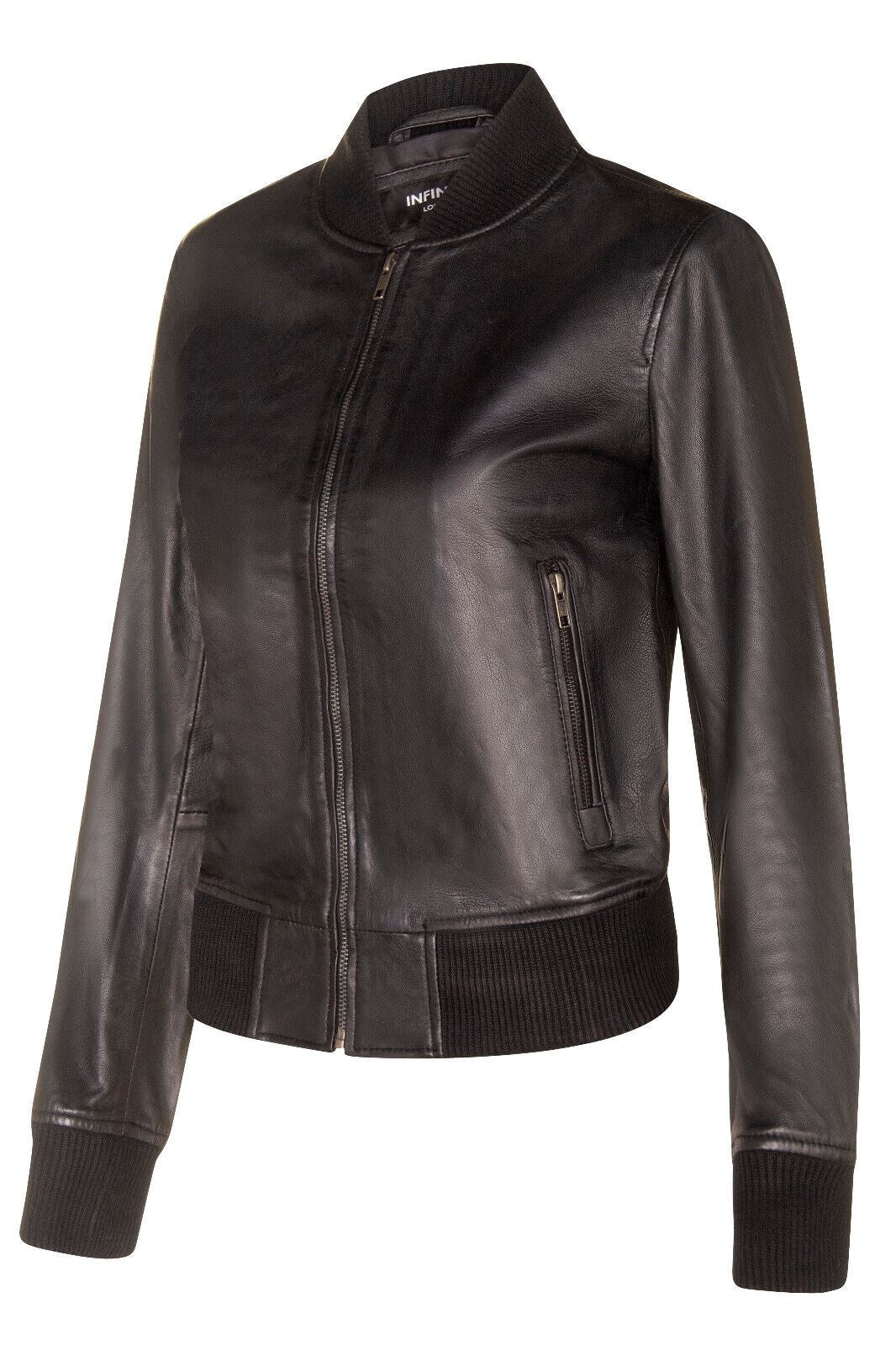 Womens Bomber Leather Jackets Upperclass Fashions