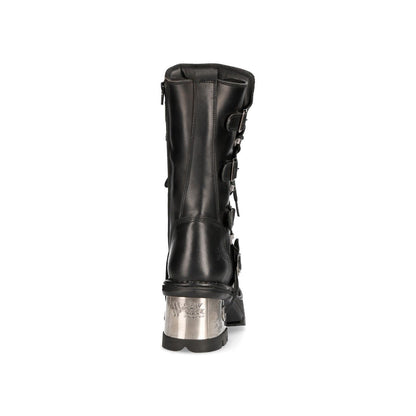 New Rock Women’s Leather Gothic Mid-Calf Boots-373-S33 - Upperclass Fashions 
