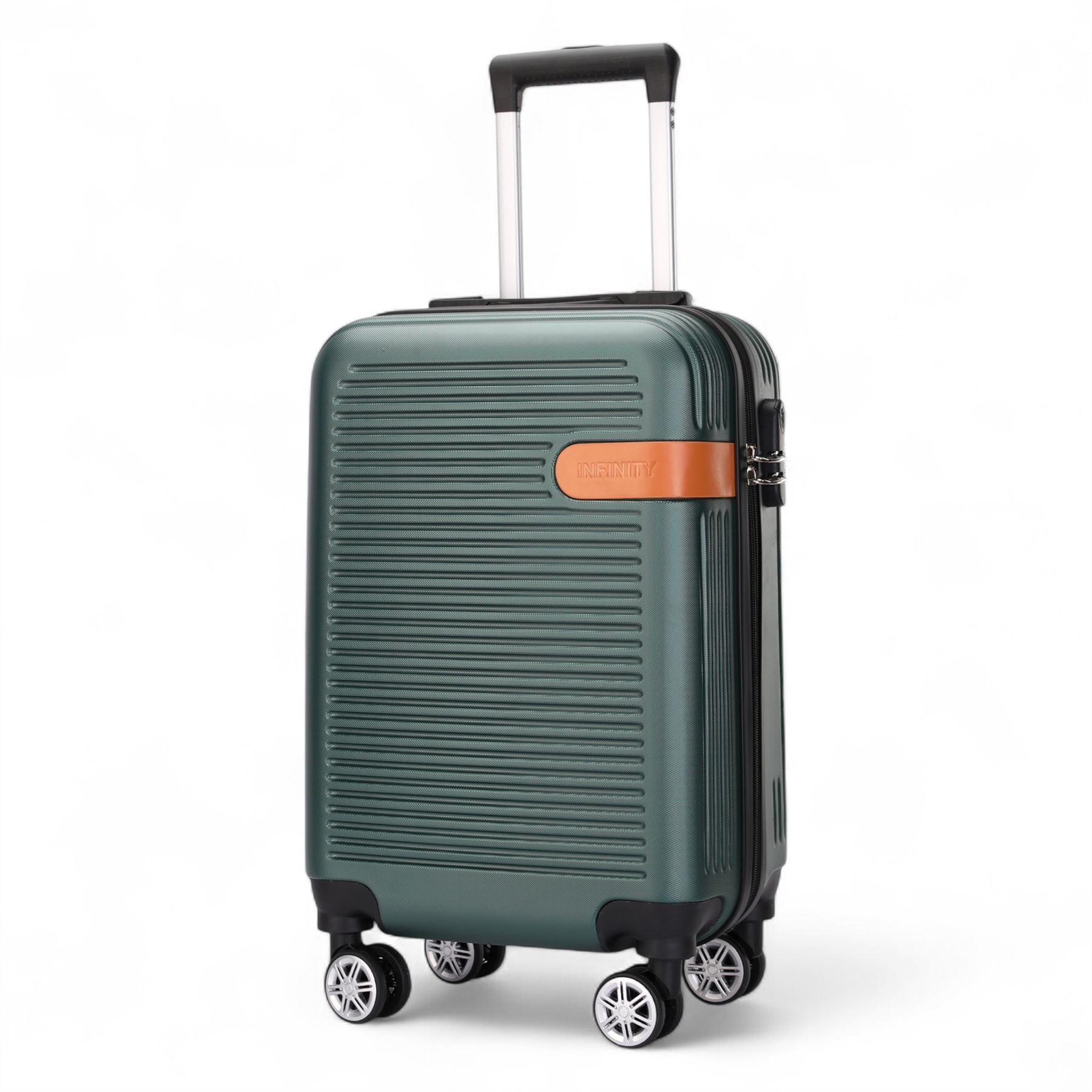 Calgary Cabin Hard Shell Suitcase in Emerald Green