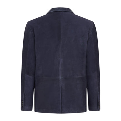 Mens Slim Goat Suede Italian Blazer Jacket-Somero