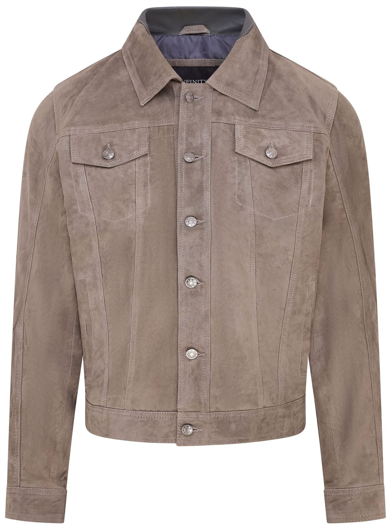 Mens Goat Suede Leather Jeans Jacket- Nurmes