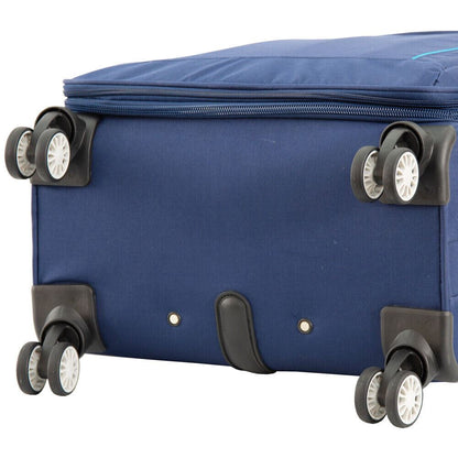 Carrollton Large Soft Shell Suitcase in Blue