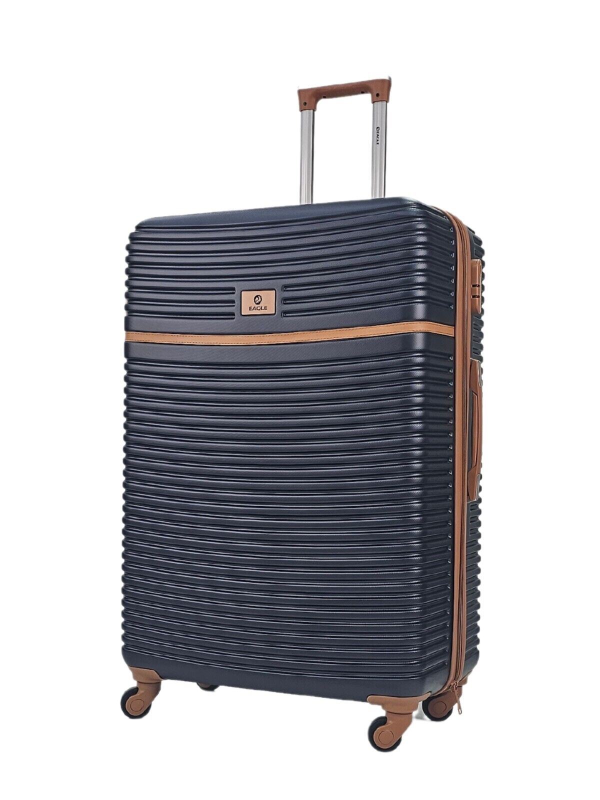 Hardshell Cabin Navy Suitcase Set Robust 4 Wheel ABS Luggage Travel Bag