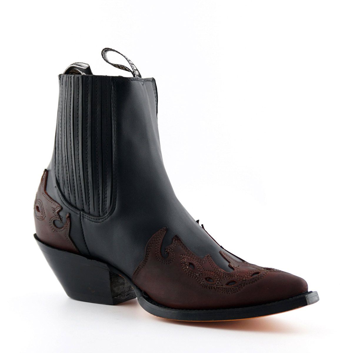 Grinders Unisex Leather Black Western Boots- Arizona Lo