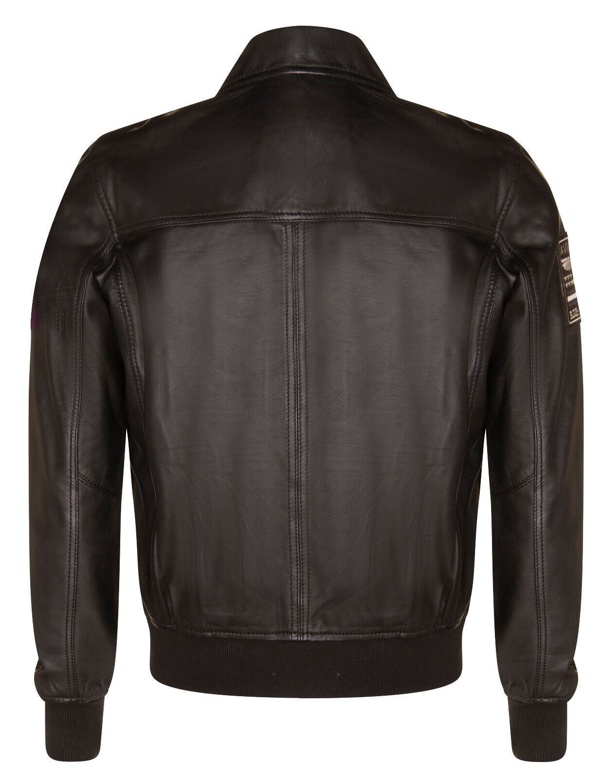 Mens Leather Pilot Bomber Jacket - Crediton