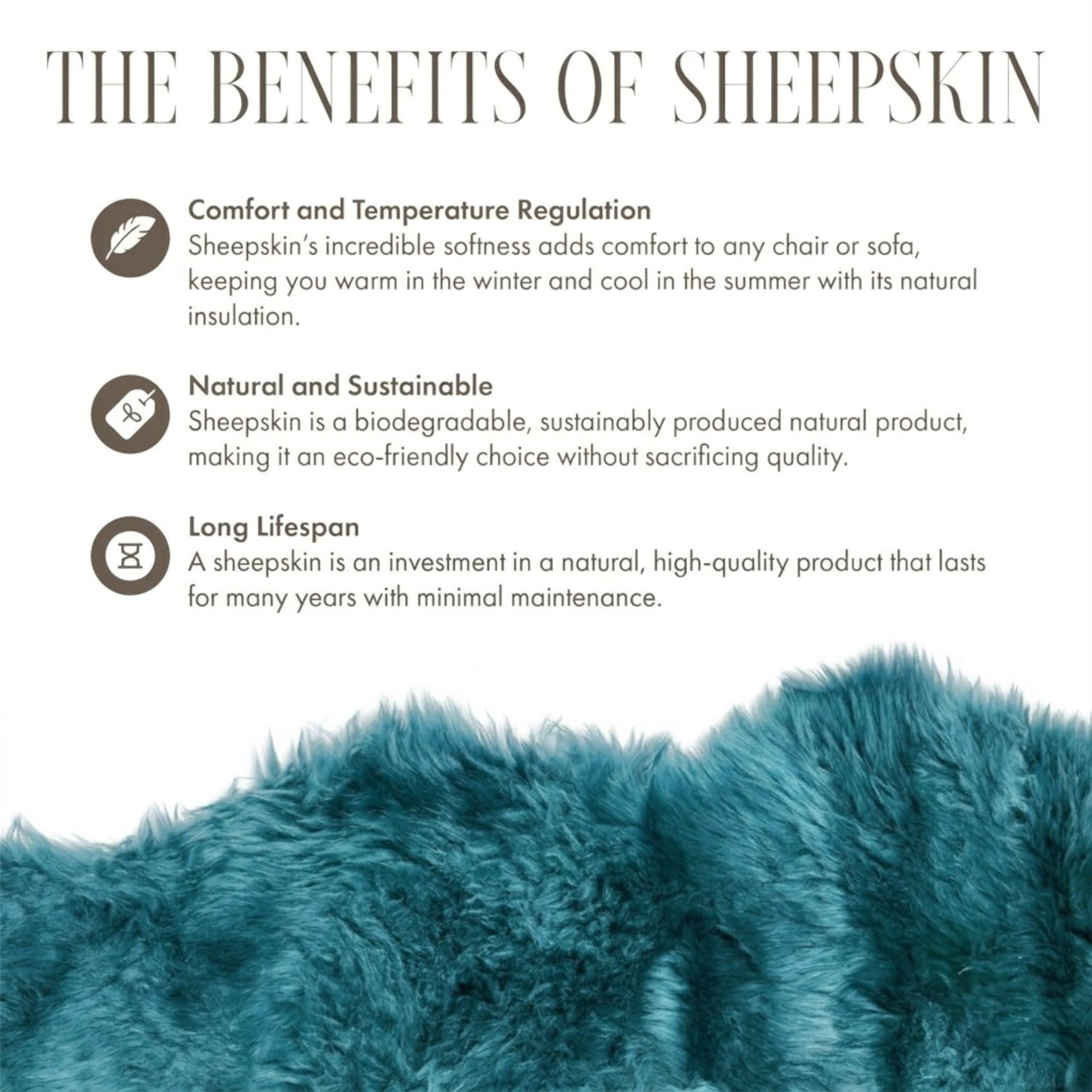 Genuine Sheepskin Double Natural Fluffy Silky Soft Real Wool Rug