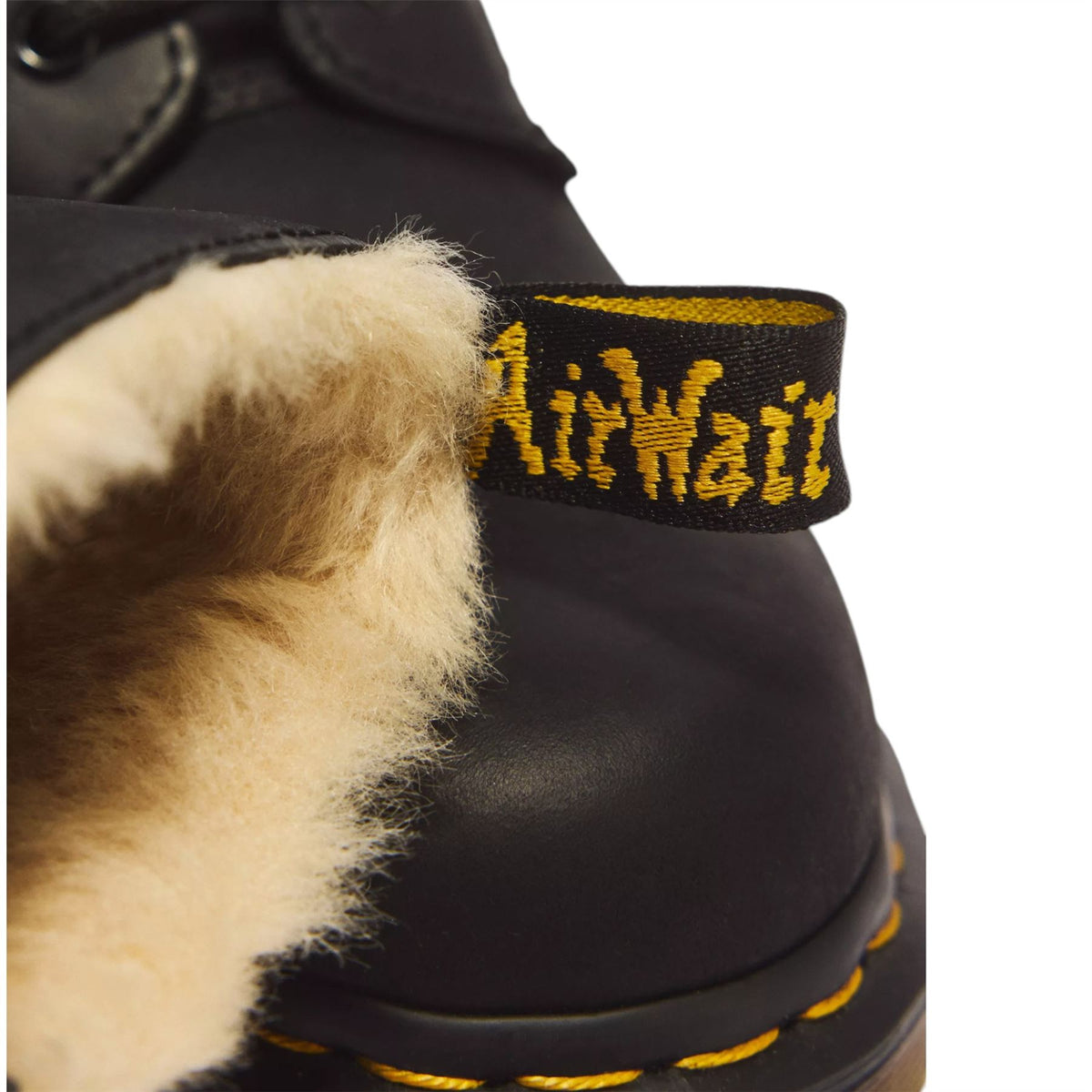 Dr Martens 1460 Serena Black Faux Fur Lined Leather Boots - 21797001