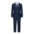 Boys 3 Piece Navy Blue Birdseye Tweed Suit - Upperclass Fashions 