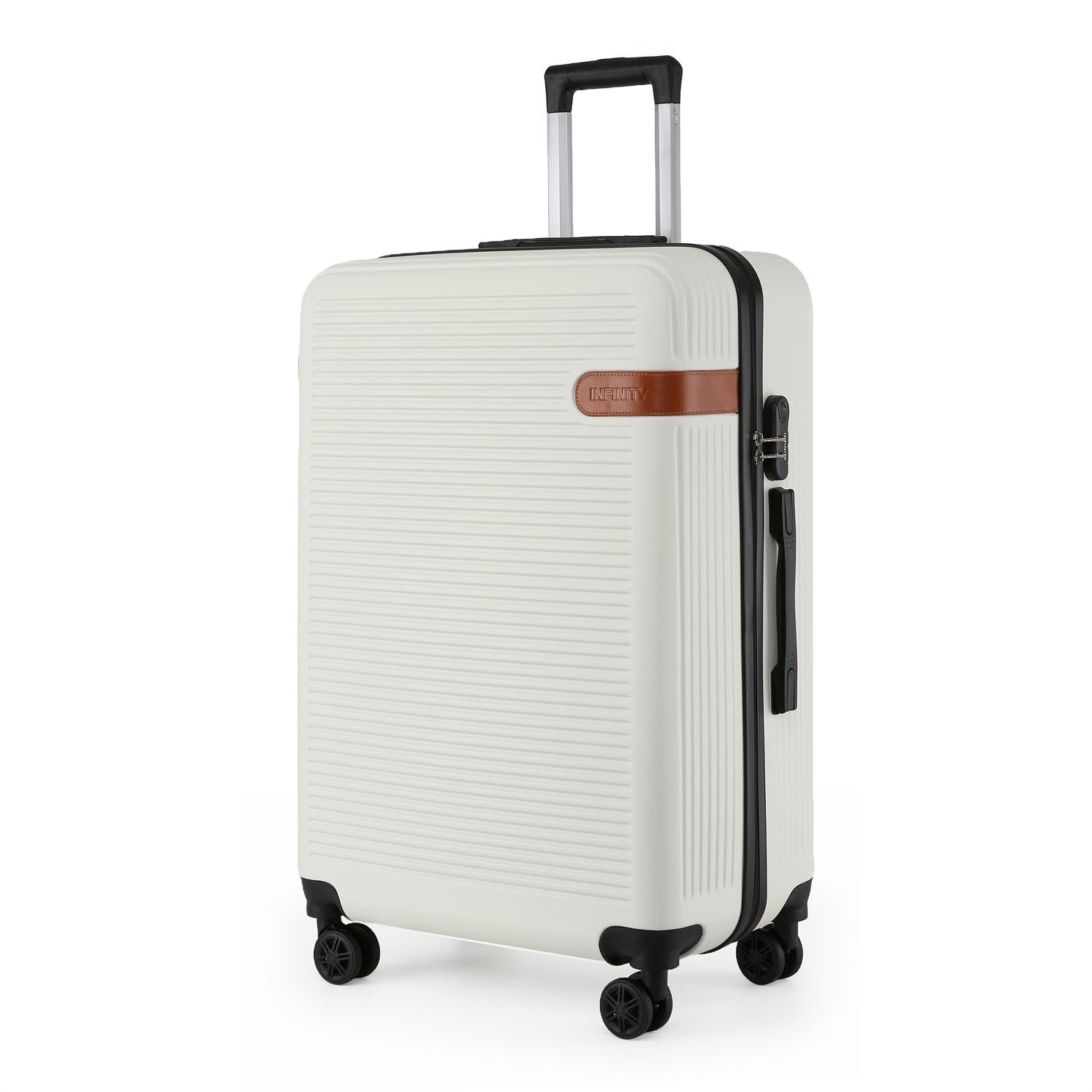 Calgary Large Hard Shell Suitcase in Cream