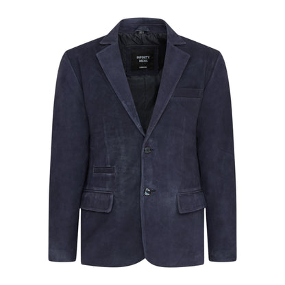 Mens Slim Goat Suede Italian Blazer Jacket-Somero