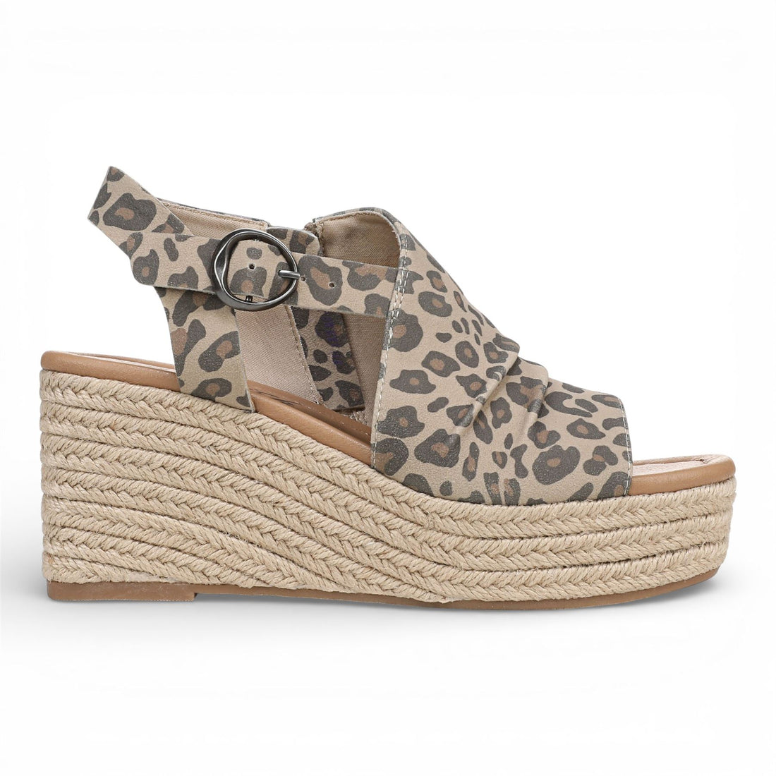 Blowfish Malibu Womens Leopard Print Wedge Slingbacks Heel Sandals - Amira