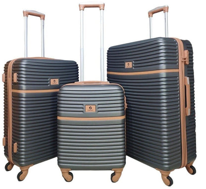 Bridgeport Set of 3 Hard Shell Suitcase in Grey